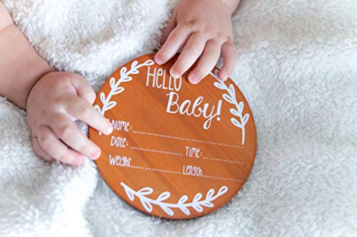 Знак Обяви за раждане Малки Ангелчета Наны, 5-инчов Череша Знак обяви за раждане на новороденото Hello Baby