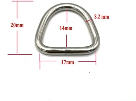 JY-МОРСКА 316 Неръждаема Стомана, Заварени Силни пръстени D-образна форма, D-образен Метален пръстен, Сверхпрочное