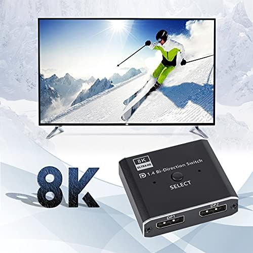8K DisplayPort DP 1.4 Сменя в две посоки 8K при 30 Hz 4K при 120 Hz Превключвател разветвителей за няколко източници