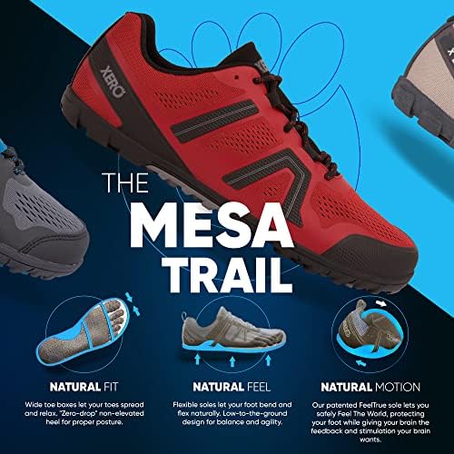 Мъжки маратонки за бягане Xero Shoes Mesa Trail - Леки маратонки за бягане бос Moab Red, 13