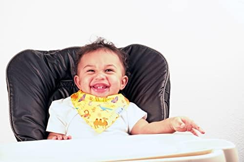Детски лигавник–шарена кърпа premium-клас AK Rufus за пускания слюней, никнене на млечни зъби и хранене - 3 слоя