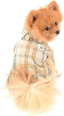 Ризи за кучета SELMAI за Малки Кучета, Клетчатая Ежедневна Блуза, Върховете на Бретелях, Закопчалки за Копчета, Очарователен