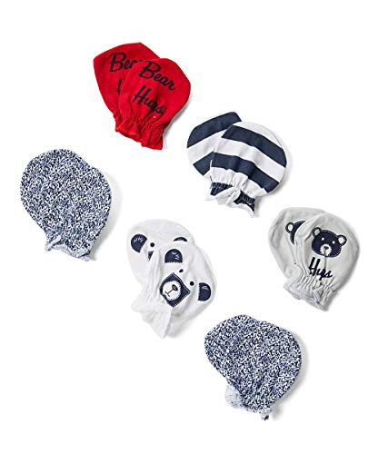 Детски ръкавици без пръсти (6 опаковки) от 0 до 6 месеца, Ръкавици за бебета, различни цветове, от памук, за