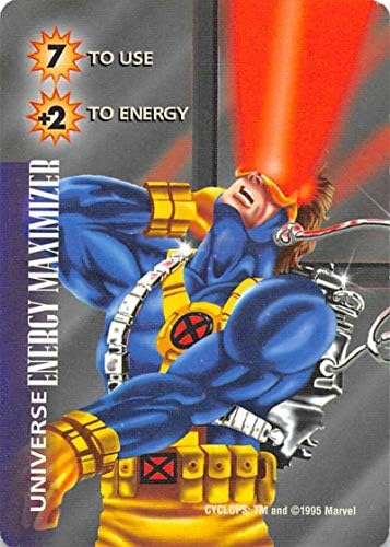 1995 Fleer Marvel Overpower Неспортивный NNO Циклоп - Максимизатор на енергия (Лилаво) Официалната са подбрани
