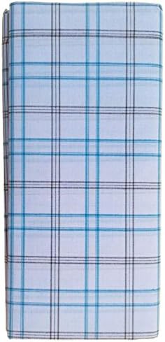 Комбинираното предложение от чист памук, бял и син цвят (пришити) за мъже дължина 2,10 метра (2 бр.) от Indian Collectible