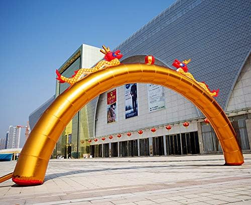 Реклама арка дължина-20 фута височина 10 фута LANTAO раздувная Red (червен цвят злато+)