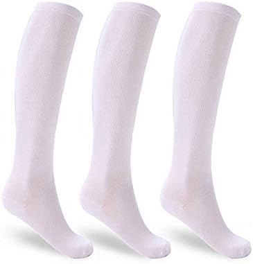 Компресия чорапи унисекс (Бели - 3 опаковки, малки / Средни)