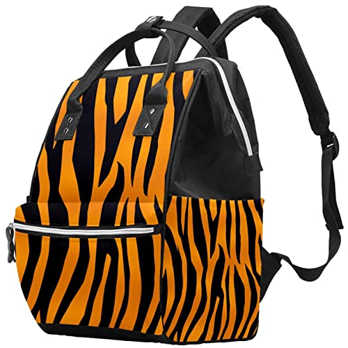 Раница-чанта за Памперси LORVIES с Изображение на Тигър за животни, Мултифункционален Пътен Раница с Голям Капацитет