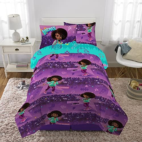 Детско спално бельо Nina Karma's World, Супер Меко Одеяло и комплект чаршаф с подплата, 5 бр. Двоен Размер