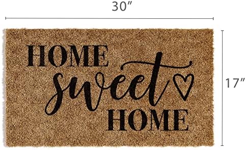 Добре дошли мат Barnyard Designs Home Sweet Home за улица, Голяма Изтривалка пред входната врата, 30x17, Кафяв