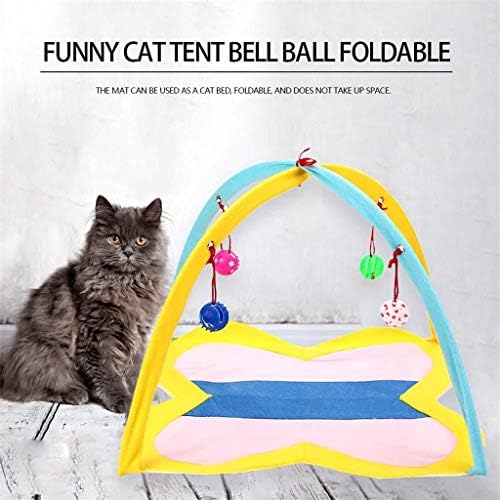 FEGOCLT Котки, които Играят В Спальную Палатка и Хамак на Леглото За Сън Сгъваема Подложка за Коте с Топки