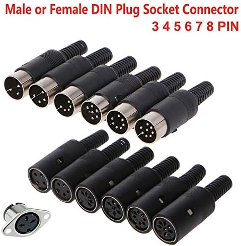 1 БР Конектор DIN Plug Socket, конектори за свързване на мъжки/женски адаптер, Свързващ конектор за запояване (по