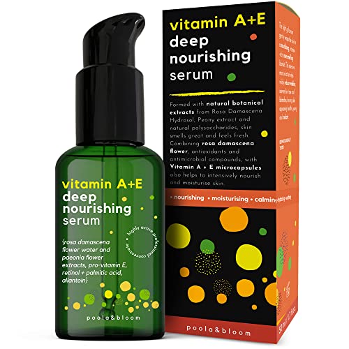 Серум с витамини А и е 1,7 течни унции - Подхранващ Хидратиращ крем за кожата с ретинол - Вегетариански грижа