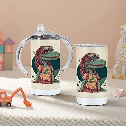 Скъпа Мультяшная чаша за пиене на Динозаврите - Тематична Детска чаша За пиене - T-rex Sippy Cup