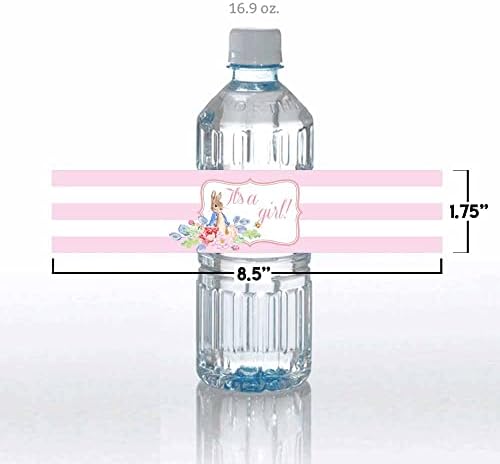 Малък Заек, Това е детски Душ за момичета, Водоустойчиви Етикети за бутилки с вода, 20 Оберток Около Етикети