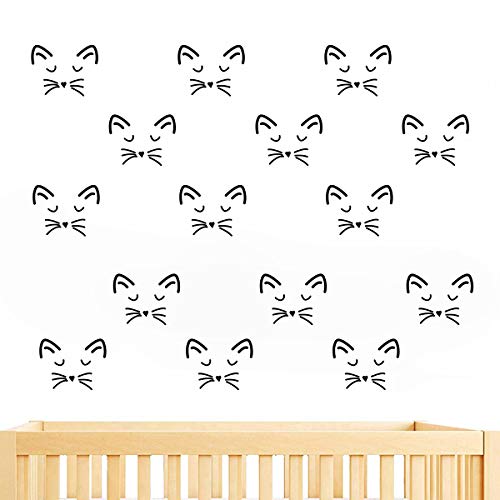 JUEKUI Комплект от 36 Стенни Стикери с Изображение на Котка, Подарък за Фен на Котките, Декор за детска Стая, Обзавеждане за