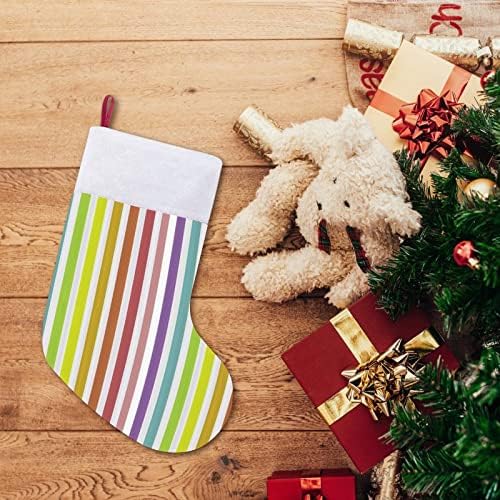 Цветни Ивици На Дъгата Персонализирани Коледни Чорапи Домашна Коледна Елха Висящи Украса За Камината
