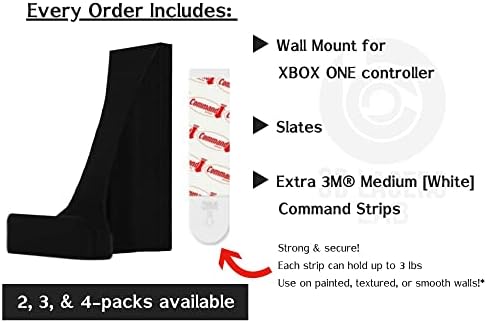 Комплект за монтиране на стена контролер на 3d Lasers Lab без щети за Xbox One (4 опаковки, бял), Microsoft, Лесна