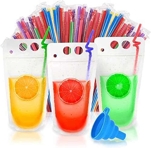 Удобни Прозрачни опаковки за напитки по 50 БР 12 Унции за деца и възрастни индивидуално обернутой соломинкой,
