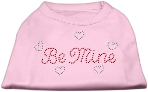Mirage Pet Products 10-Инчов Тениска Be Mine С кристали за домашни любимци, Малка, Светло розово