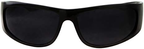 Черни Слънчеви Очила Със Супер Тъмни Лещи | В Байкерском Стил Rider | С Обвивка Около Рамки