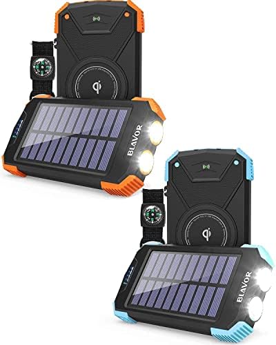Слънчево зарядно устройство за телефон с капацитет 10 000 mah с Двоен Набор от прожектори от Двете (оранжево