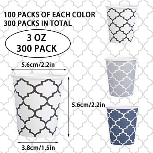 [300 Опаковки] Еднократна употреба хартиени Чаши по 3 грама, Малки Чаши за изплакване на устата по 3 грама, Мини-Чаши