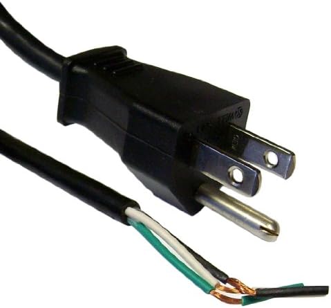 Захранващ кабел eDragon NEMA 5-15 P за стандартен Roj, Черен, 18/3 (18AWG 3 диригент) SVT, 10 Ампера / 125