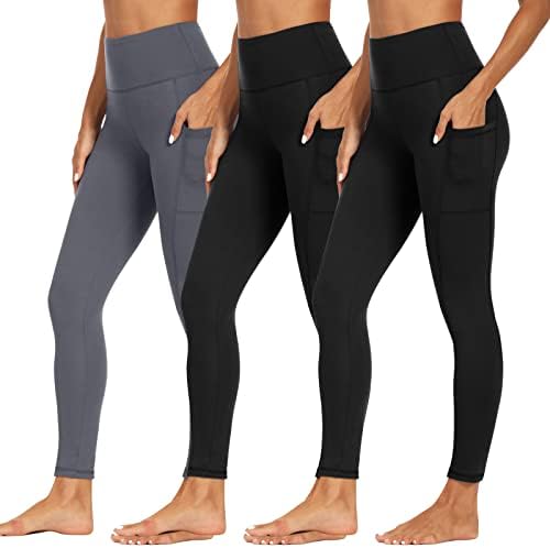 Дамски Гамаши с висока талия - Мека Спортни панталони за контрол на корема за Практикуване на Джогинг, Колоездене, Йога -
