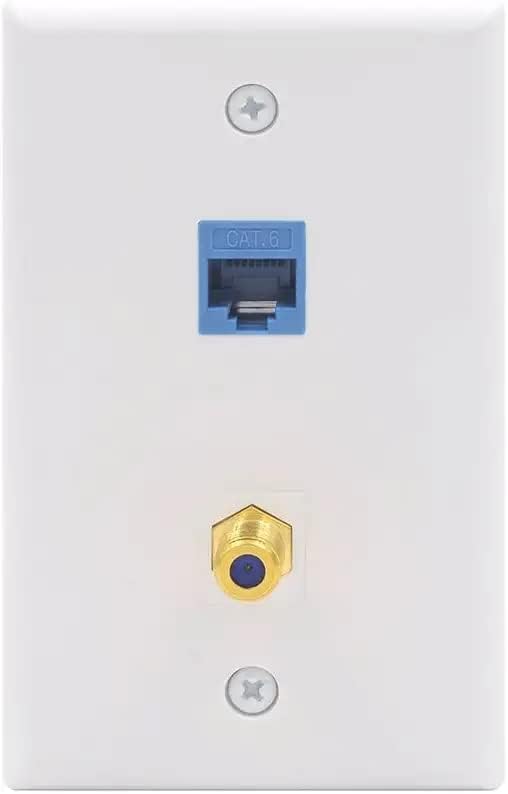 Стенни панела Newhouse Hardware Ethernet & Коаксиален, Бял, 5 бр. в опаковка