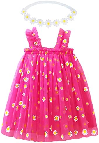 BGFKS/рокля-пакетче с маргаритками за малки момичета, празнична рокля на принцеса с Мека превръзка на главата