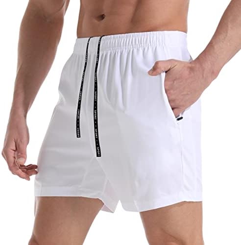 VPOS Спортни къси Панталони за мъже и 5 Инча - Леки Мъжки Спортни Шорти бързо съхнещи Спортни Шорти за Бягане с Джобове