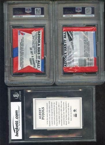 1981-82 Хокейна карта Topps в нераспечатанной восъчни опаковка, 5 картички с рейтинг PSA от Ray Bourque SHOW,