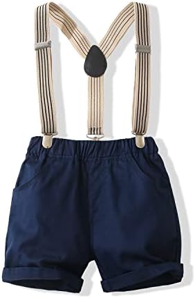 Xingwu Textitle/ Джентльменские Костюми За малки Момчета, Риза с къси ръкави за Бебета + Полукомбинезон + Комплект