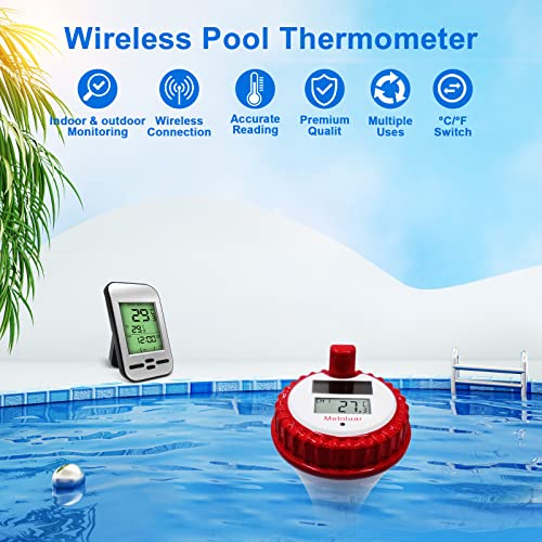 Термометри за басейна Цифрови, Безжичен Плаващ Термометър за басейна, Лесно Считываемый, Термометър за езерце с Кои