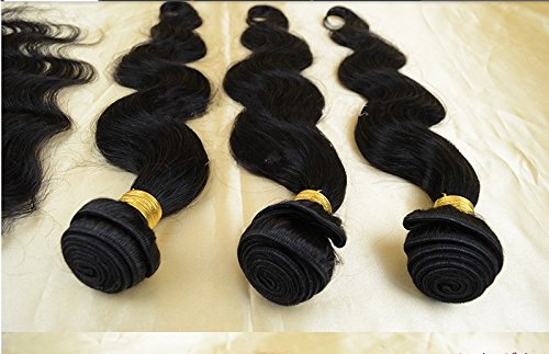DaJun Hair 7A 3 връзки Коса С Кружевными обков 3-Лентов Част от Philippines Virgin Реми естествена Коса Обемна Вълна Естествен