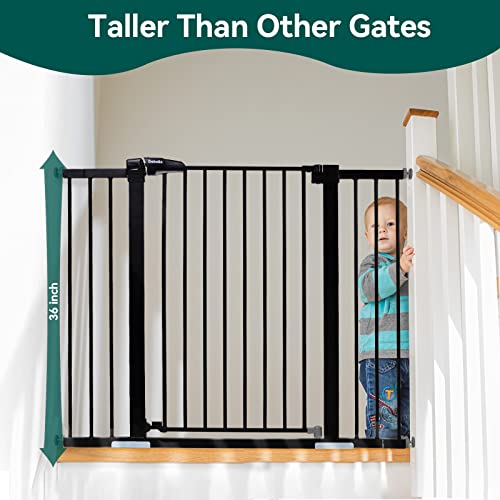 BABELIO Метални детски врата повишена височина 36 см и метални детски врата повишена ширина 29-55 инча, Без пробиване, без