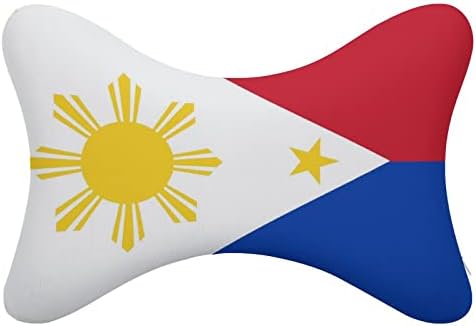 Флаг на Филипините, 2 бр., Автомобилни Възглавница за шията, Дишаща Автоматична Възглавница За главата с останалите,