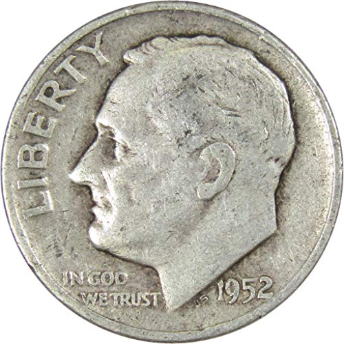 1952 D Roosevelt Dime AG ЗА Добра от 90% от Сребърна монета на САЩ 10в, са подбрани