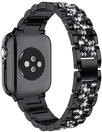 Каишка Mosonio за Apple Watch, съвместим с iWatch серия 6/5/4, каишка iwatch с 2 пакет 40-мм бижута за жени - Метална верига