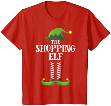 Тениска за Коледно парти с Елф за Пазаруване, Подходяща За Семейна Група