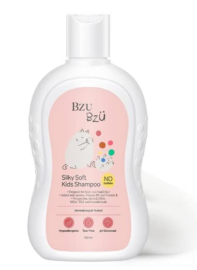 BZU BZU копринено мек детски шампоан 200 мл - Деца с дълга коса се нуждае от повече защита и храненето на косата