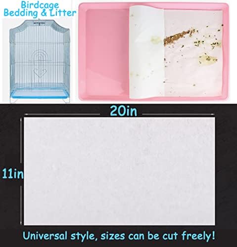 100ШТ Хартия за Подплата клетка за Клетки, 11 × 20 см за Еднократна употреба Хартиени Втулки за Клетки от Бамбуково