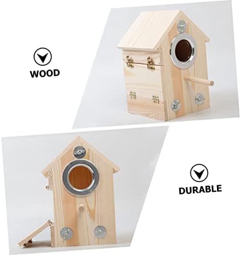 Yardwe Box волиери за Папагали Папагал Дървена Къщичка за Зяблика Какаду Неразлучников Волиера Дървена Кутия За Птици