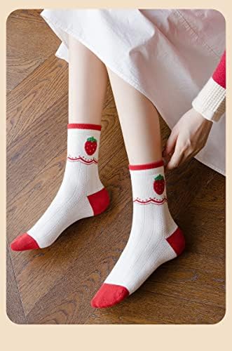 Чорапи LIUZH Mid Tube В кутия за Подарък, Червени Чорапи, Есен-Зима, Коледни Памучни Модни Чорапи
