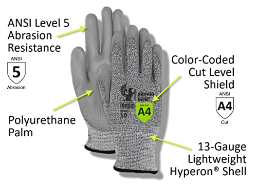 Работни ръкавици ANSI A4 с антиоксидантна полиуретанова боя с покритие MAGID, устойчиви На гумата, Фирма Grip, 12