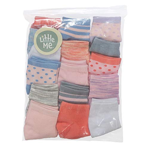 Чорапи за малки момичета Little Me, 16 Двойки, Мулти, 0-24 месеца