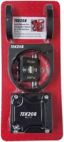 Закопчалка за быстроразъемной разпънка за пожарогасител Tek208 (черно, диаметър 1,75 инча) Греда)