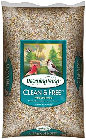 Храна за дивите птици Morning Song Clean & Free без черупки, Птичи семена от премиум-клас, No Каша за улични хранилки