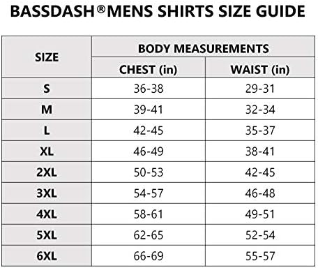 BASSDASH Мъжка Тениска UPF 50+ Performance С дълъг ръкав, UV Защита От Слънцето, Спортни Ризи за Риболов,